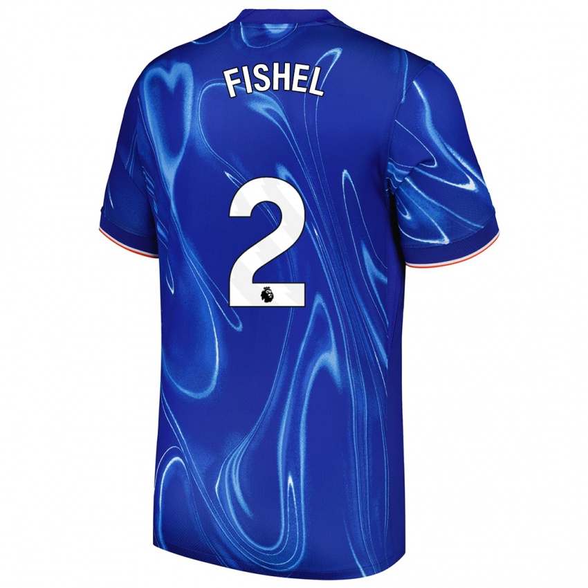 Kinder Mia Fishel #2 Blau Weiß Heimtrikot Trikot 2024/25 T-Shirt Österreich