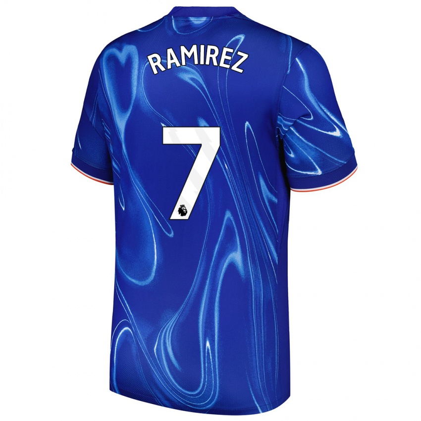 Kinder Mayra Ramírez #7 Blau Weiß Heimtrikot Trikot 2024/25 T-Shirt Österreich