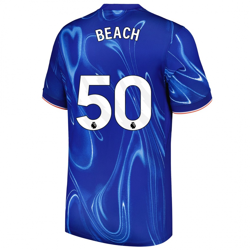 Kinder Eddie Beach #50 Blau Weiß Heimtrikot Trikot 2024/25 T-Shirt Österreich