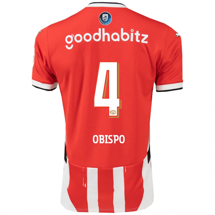 Kinder Armando Obispo #4 Rot Weiß Heimtrikot Trikot 2024/25 T-Shirt Österreich