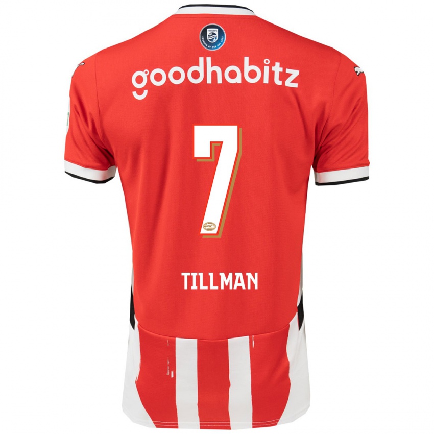 Kinder Malik Tillman #7 Rot Weiß Heimtrikot Trikot 2024/25 T-Shirt Österreich