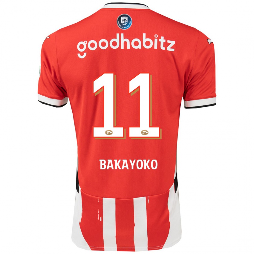 Kinder Johan Bakayoko #11 Rot Weiß Heimtrikot Trikot 2024/25 T-Shirt Österreich