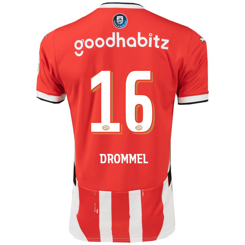 Kinder Joel Drommel #16 Rot Weiß Heimtrikot Trikot 2024/25 T-Shirt Österreich