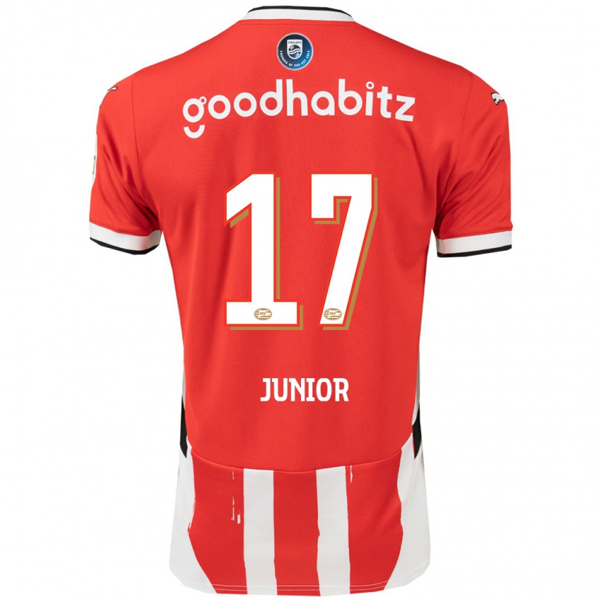 Kinder Mauro Junior #17 Rot Weiß Heimtrikot Trikot 2024/25 T-Shirt Österreich