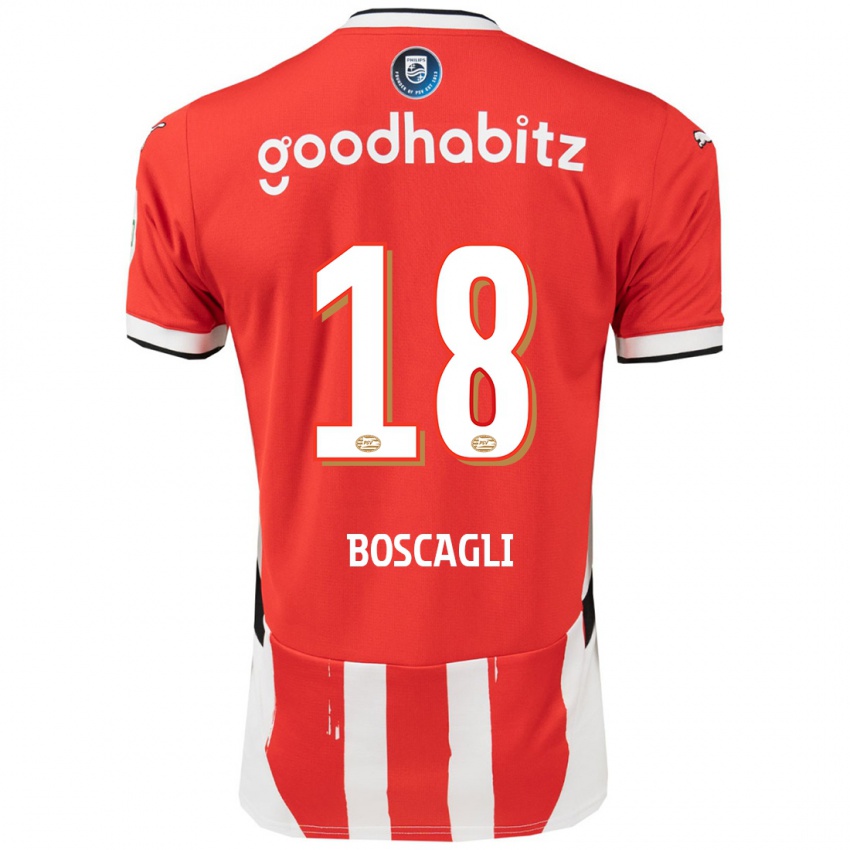 Kinder Olivier Boscagli #18 Rot Weiß Heimtrikot Trikot 2024/25 T-Shirt Österreich