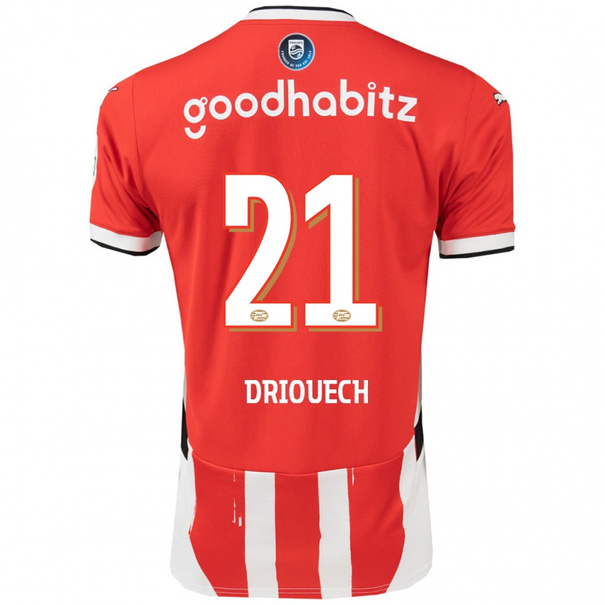 Kinder Couhaib Driouech #21 Rot Weiß Heimtrikot Trikot 2024/25 T-Shirt Österreich