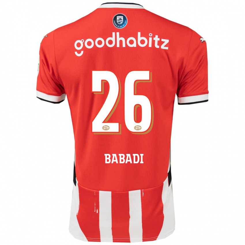 Kinder Isaac Babadi #26 Rot Weiß Heimtrikot Trikot 2024/25 T-Shirt Österreich