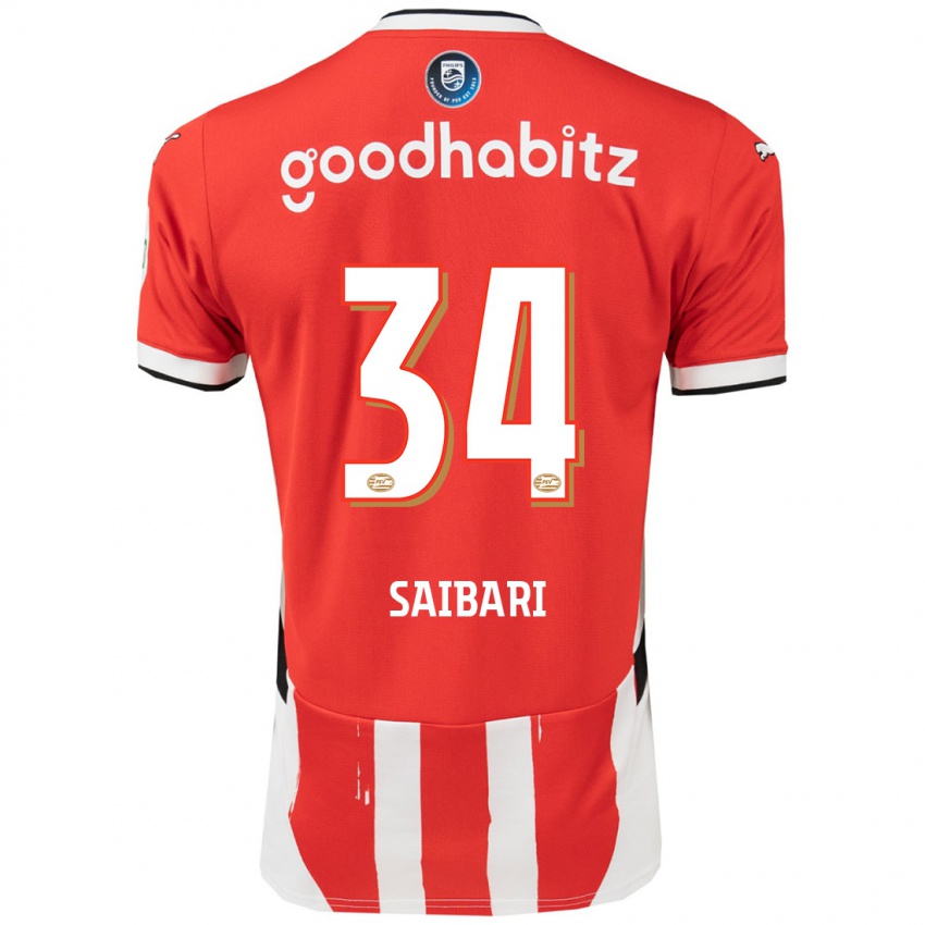 Kinder Ismael Saibari #34 Rot Weiß Heimtrikot Trikot 2024/25 T-Shirt Österreich