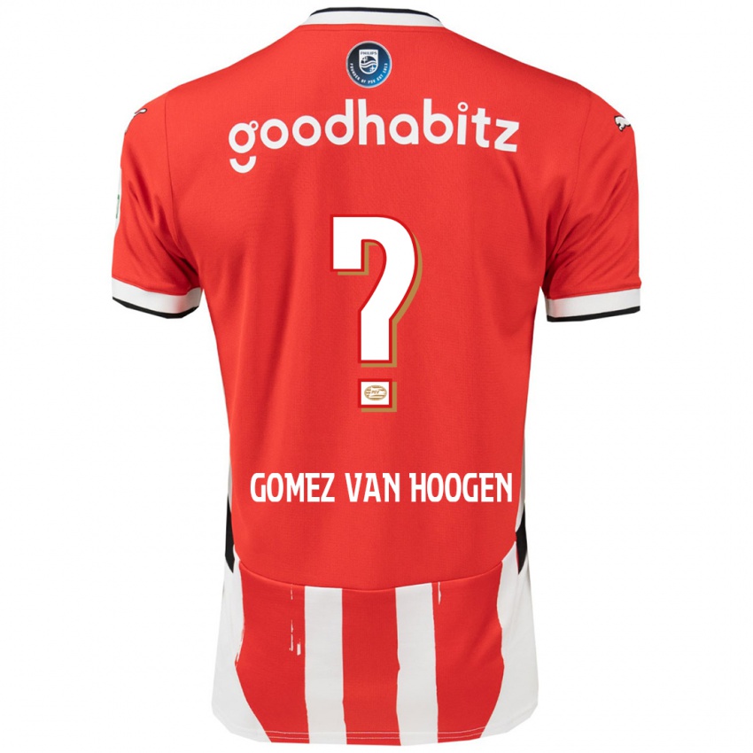 Kinder Samuel Gomez Van Hoogen #0 Rot Weiß Heimtrikot Trikot 2024/25 T-Shirt Österreich