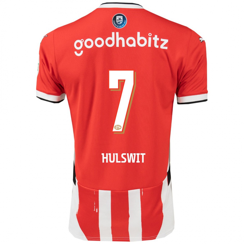 Kinder Zera Hulswit #7 Rot Weiß Heimtrikot Trikot 2024/25 T-Shirt Österreich