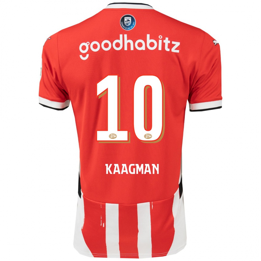 Kinder Inessa Kaagman #10 Rot Weiß Heimtrikot Trikot 2024/25 T-Shirt Österreich