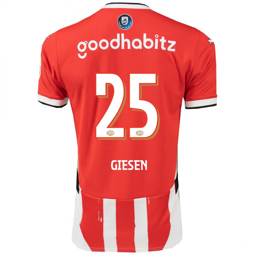 Kinder Suzanne Giesen #25 Rot Weiß Heimtrikot Trikot 2024/25 T-Shirt Österreich