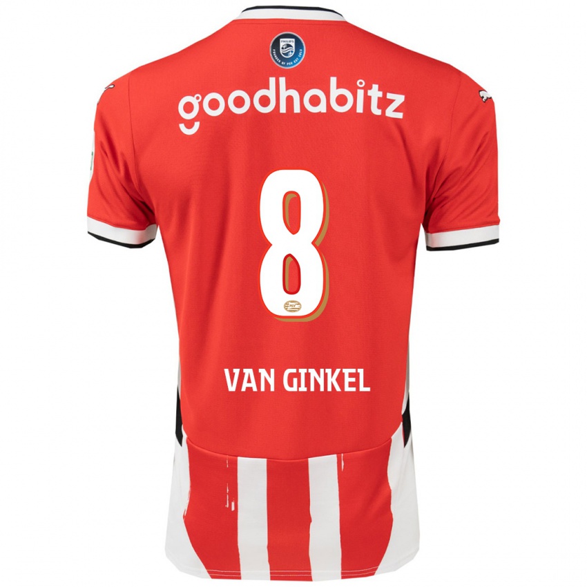 Kinder Marco Van Ginkel #8 Rot Weiß Heimtrikot Trikot 2024/25 T-Shirt Österreich