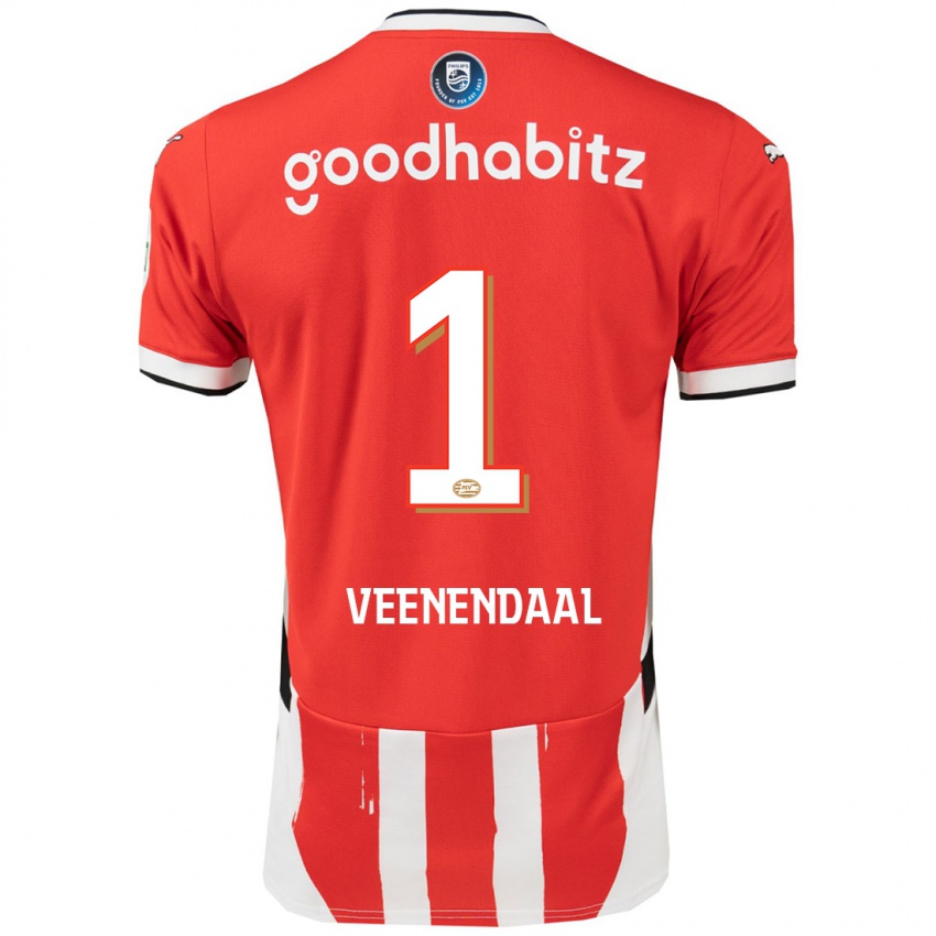 Kinder Sari Van Veenendaal #1 Rot Weiß Heimtrikot Trikot 2024/25 T-Shirt Österreich