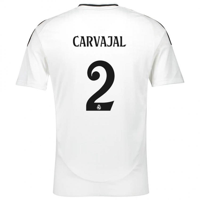 Kinder Daniel Carvajal #2 Weiß Heimtrikot Trikot 2024/25 T-Shirt Österreich