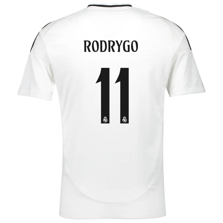 Kinder Rodrygo #11 Weiß Heimtrikot Trikot 2024/25 T-Shirt Österreich