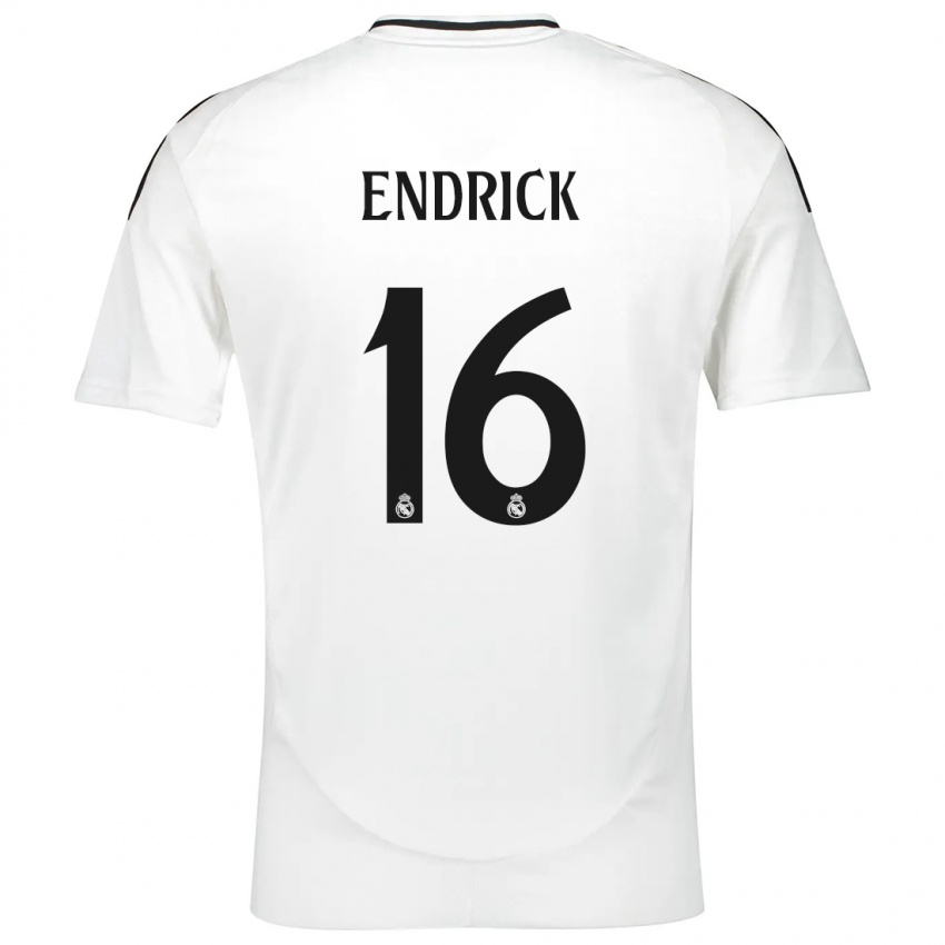 Kinder Endrick #16 Weiß Heimtrikot Trikot 2024/25 T-Shirt Österreich