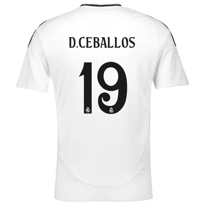 Kinder Dani Ceballos #19 Weiß Heimtrikot Trikot 2024/25 T-Shirt Österreich