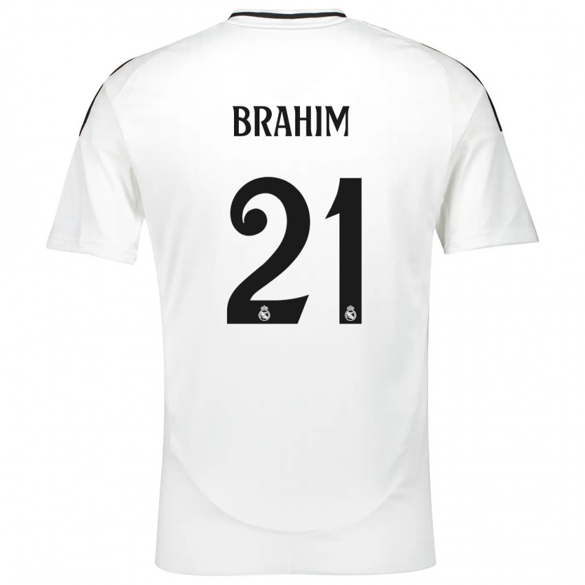 Kinder Brahim Diaz #21 Weiß Heimtrikot Trikot 2024/25 T-Shirt Österreich