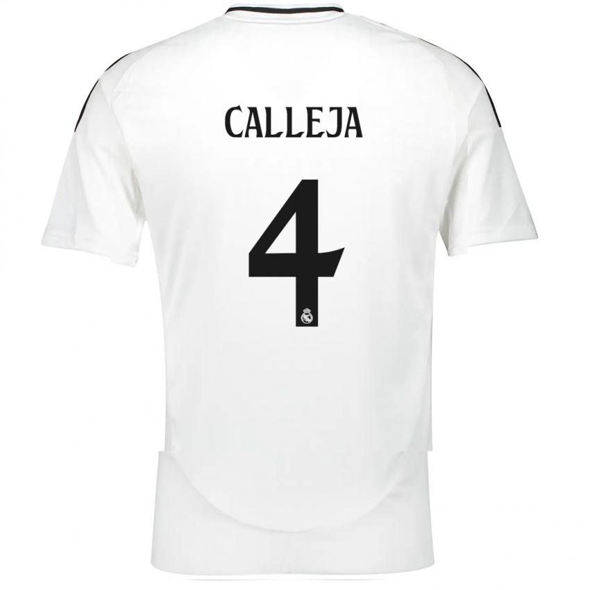 Kinder Jaime Calleja #4 Weiß Heimtrikot Trikot 2024/25 T-Shirt Österreich