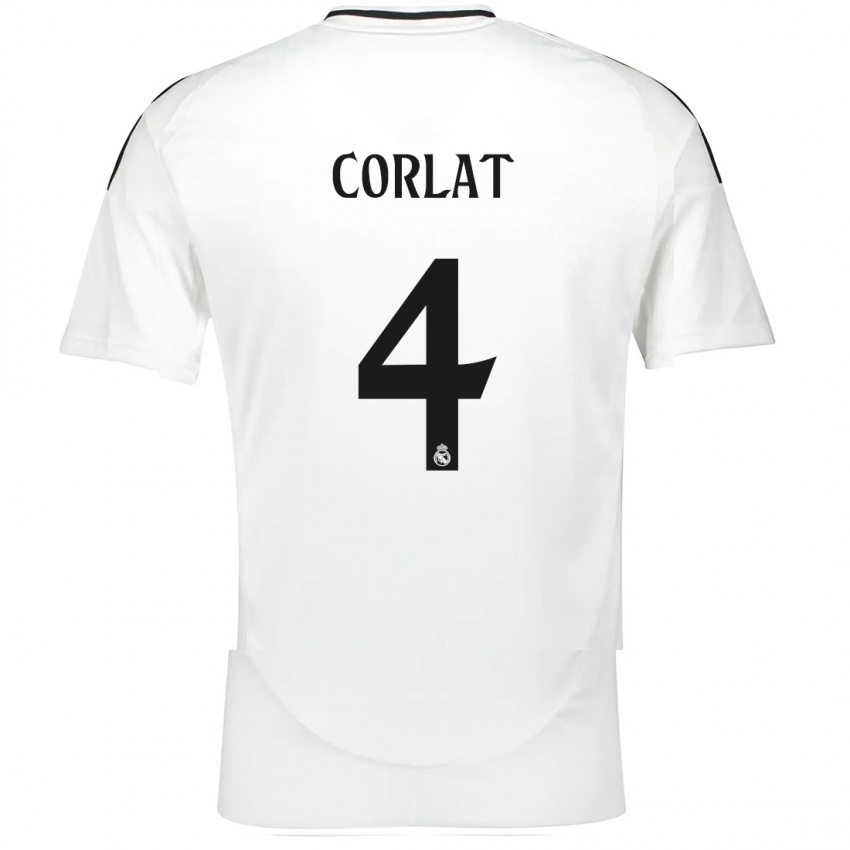 Kinder Edu Corlat #4 Weiß Heimtrikot Trikot 2024/25 T-Shirt Österreich