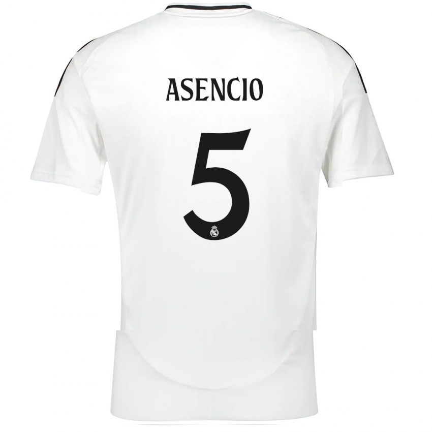 Kinder Raul Asencio #5 Weiß Heimtrikot Trikot 2024/25 T-Shirt Österreich