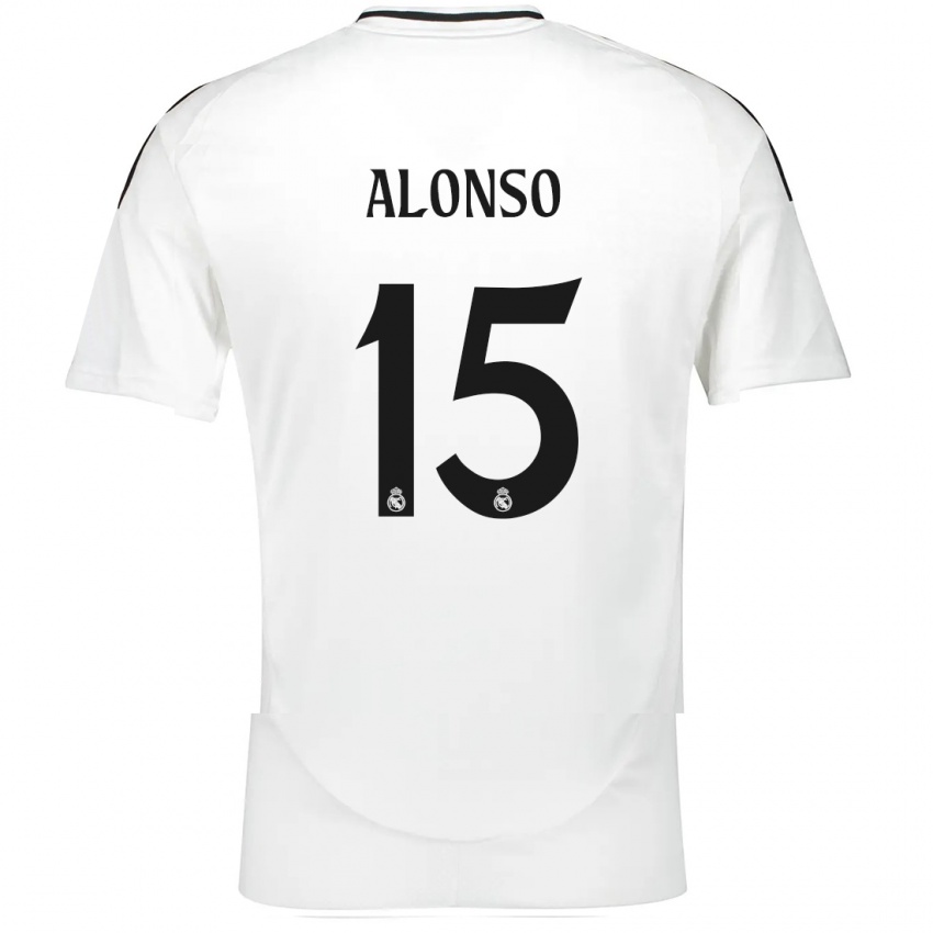 Kinder Borja Alonso #15 Weiß Heimtrikot Trikot 2024/25 T-Shirt Österreich