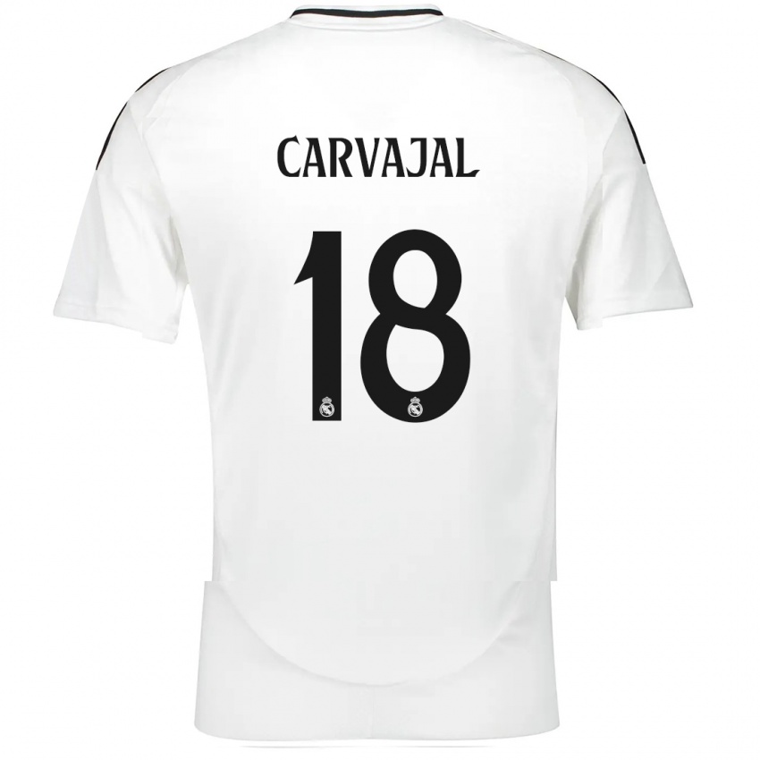 Kinder Angel Carvajal #18 Weiß Heimtrikot Trikot 2024/25 T-Shirt Österreich