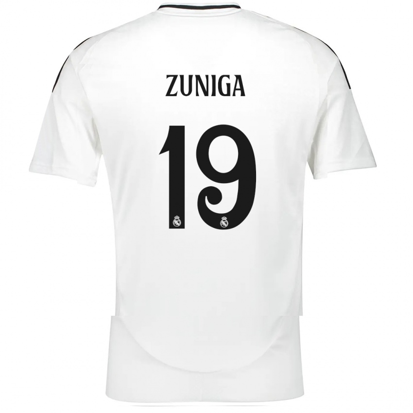 Kinder Loren Zúñiga #19 Weiß Heimtrikot Trikot 2024/25 T-Shirt Österreich