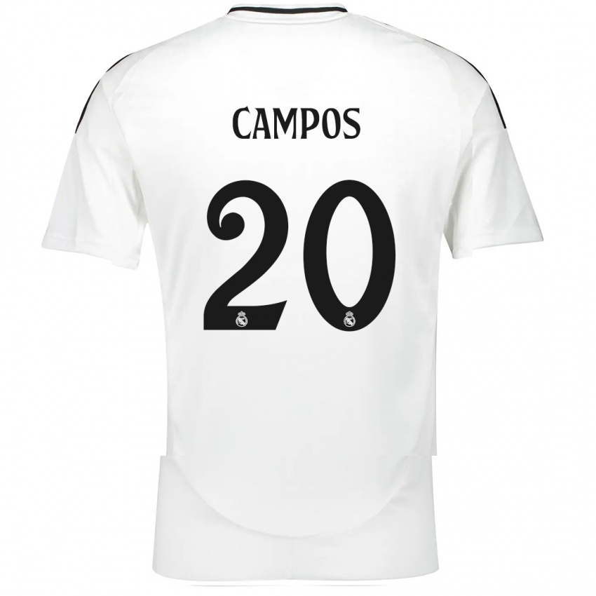 Kinder Andrés Campos #20 Weiß Heimtrikot Trikot 2024/25 T-Shirt Österreich