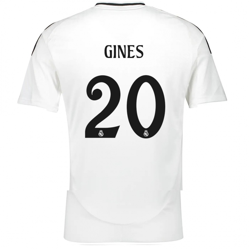 Kinder Alvaro Gines #20 Weiß Heimtrikot Trikot 2024/25 T-Shirt Österreich