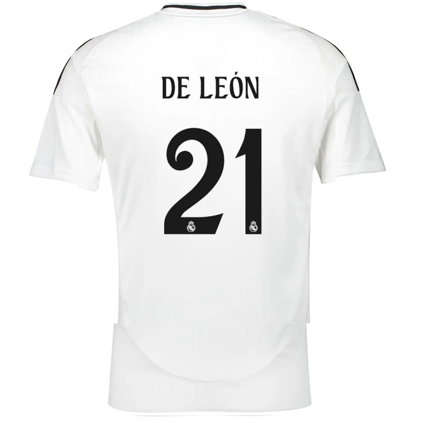 Kinder Jeremy De León #21 Weiß Heimtrikot Trikot 2024/25 T-Shirt Österreich