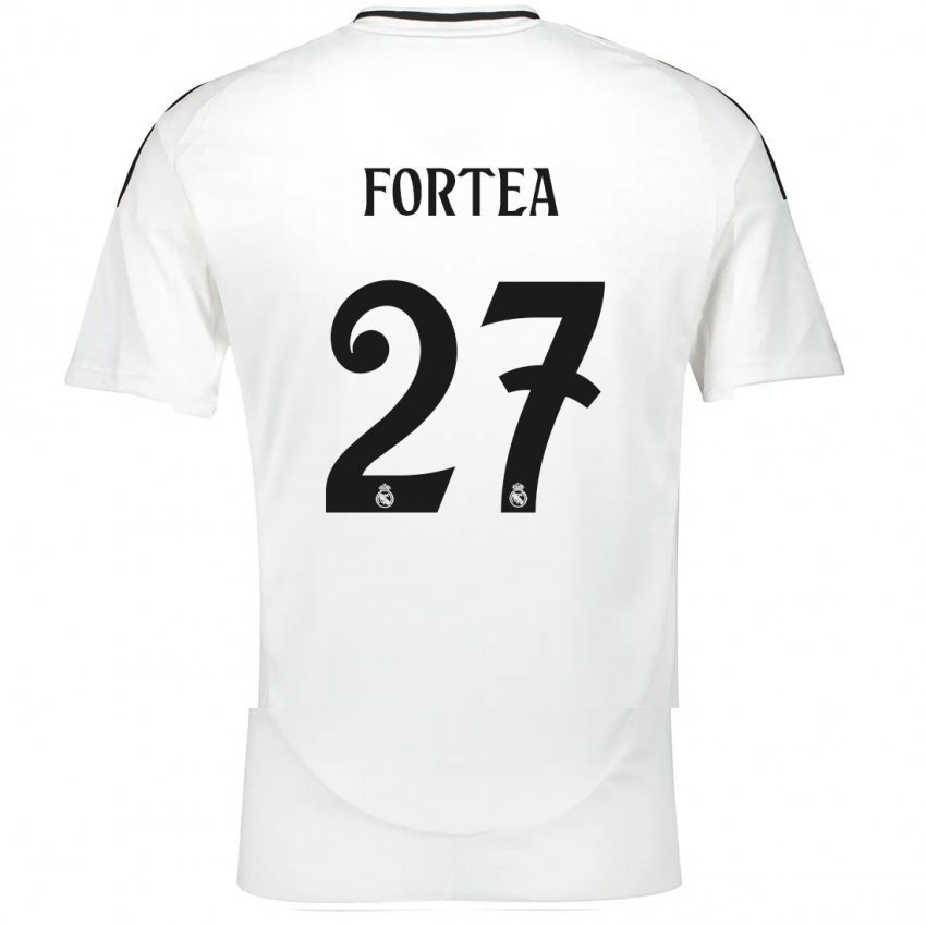 Kinder Jesús Fortea #27 Weiß Heimtrikot Trikot 2024/25 T-Shirt Österreich