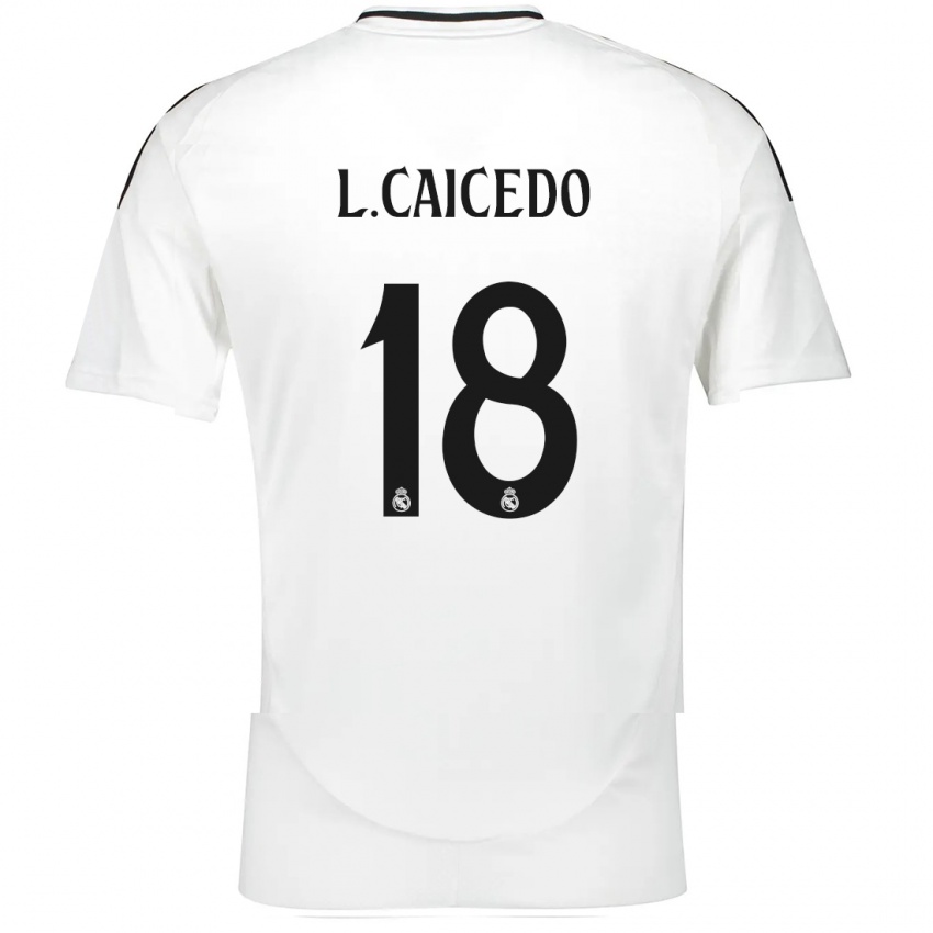 Kinder Linda Caicedo #18 Weiß Heimtrikot Trikot 2024/25 T-Shirt Österreich