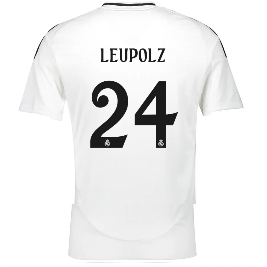 Kinder Melanie Leupolz #24 Weiß Heimtrikot Trikot 2024/25 T-Shirt Österreich