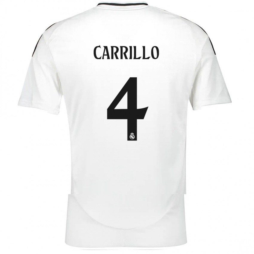 Kinder Alvaro Carrillo #4 Weiß Heimtrikot Trikot 2024/25 T-Shirt Österreich