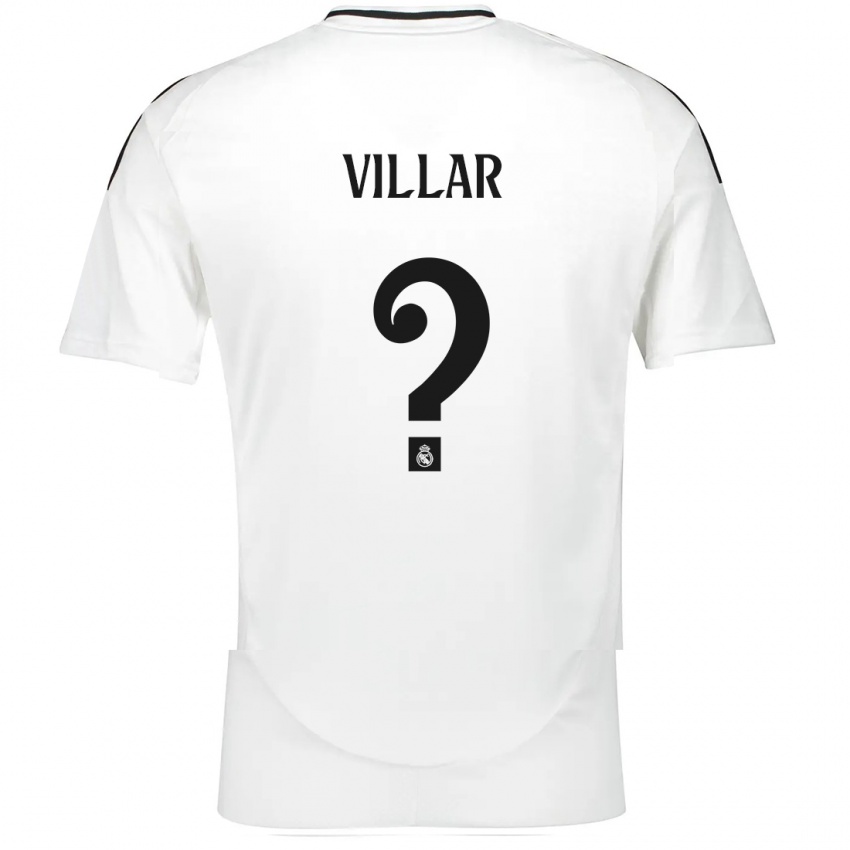 Kinder Javi Villar #0 Weiß Heimtrikot Trikot 2024/25 T-Shirt Österreich