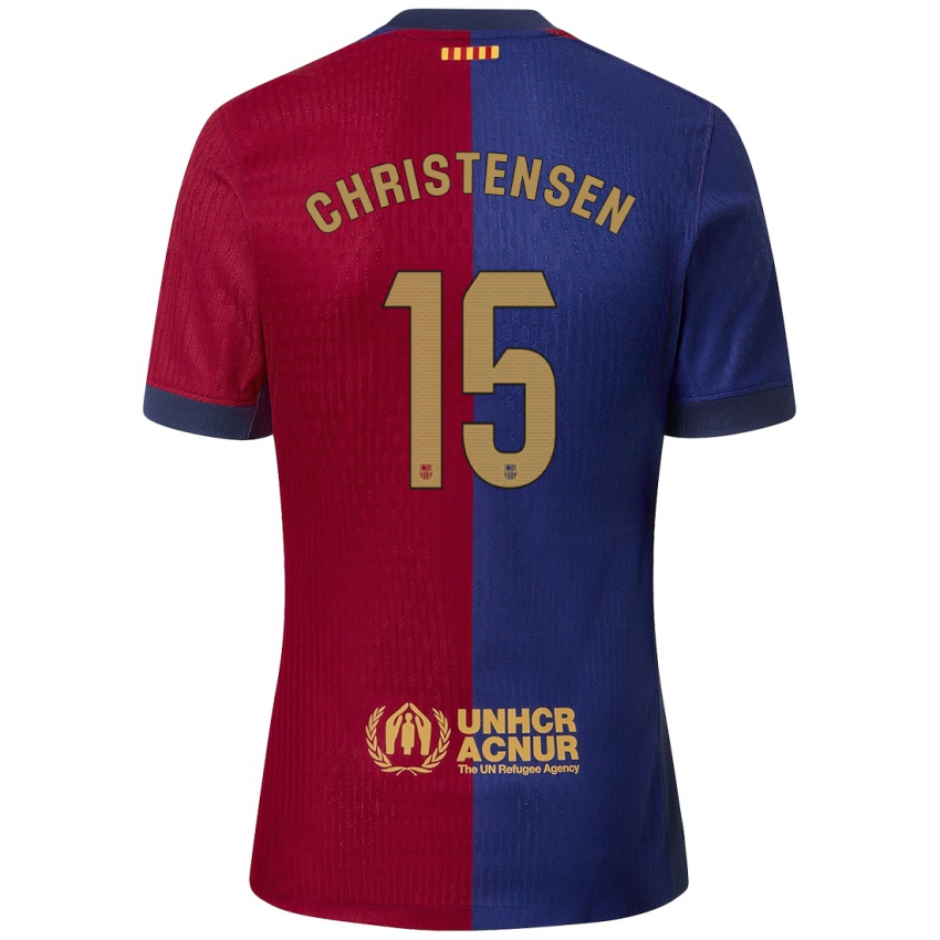 Kinder Andreas Christensen #15 Blau Rot Heimtrikot Trikot 2024/25 T-Shirt Österreich