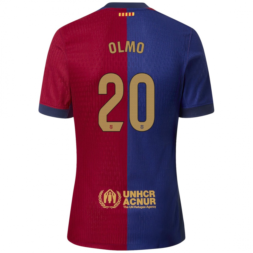 Kinder Dani Olmo #20 Blau Rot Heimtrikot Trikot 2024/25 T-Shirt Österreich