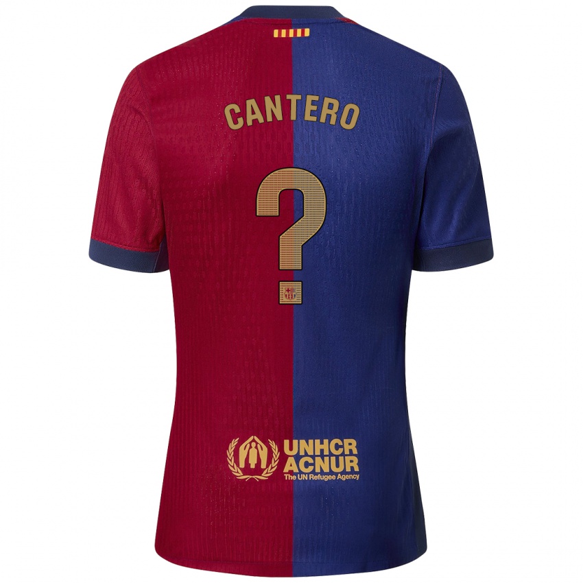 Kinder Rubén Cantero #0 Blau Rot Heimtrikot Trikot 2024/25 T-Shirt Österreich