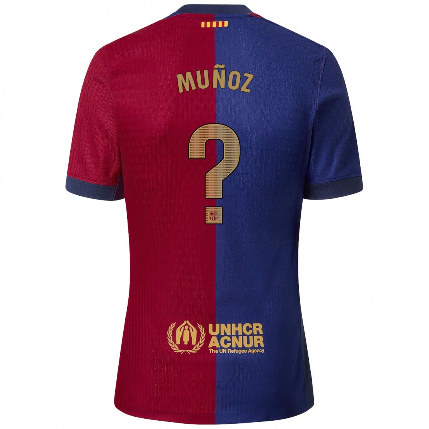 Kinder Adrià Muñoz #0 Blau Rot Heimtrikot Trikot 2024/25 T-Shirt Österreich