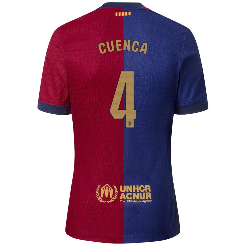 Kinder Andrés Cuenca #4 Blau Rot Heimtrikot Trikot 2024/25 T-Shirt Österreich