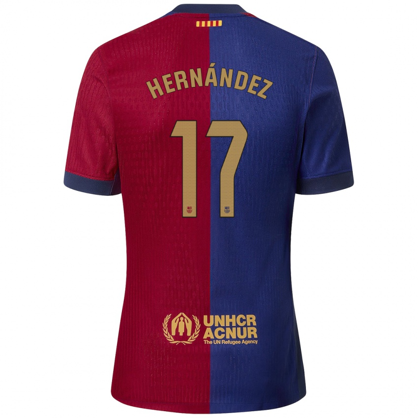 Kinder Juan Hernández #17 Blau Rot Heimtrikot Trikot 2024/25 T-Shirt Österreich