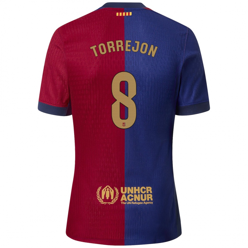 Kinder Marta Torrejón #8 Blau Rot Heimtrikot Trikot 2024/25 T-Shirt Österreich