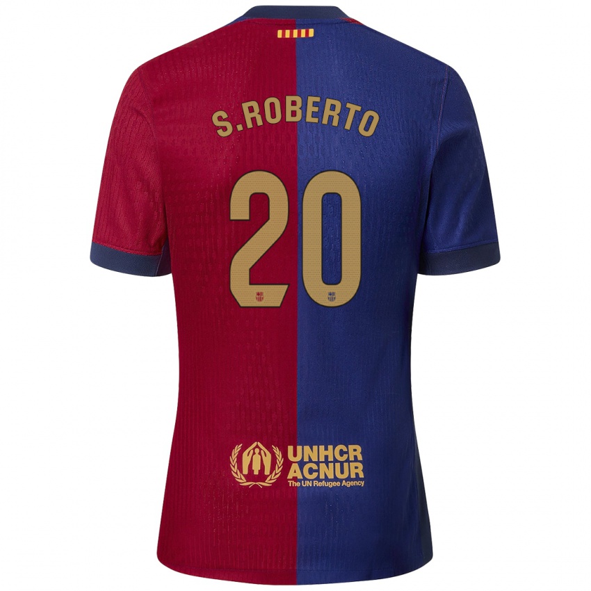 Kinder Sergi Roberto #20 Blau Rot Heimtrikot Trikot 2024/25 T-Shirt Österreich