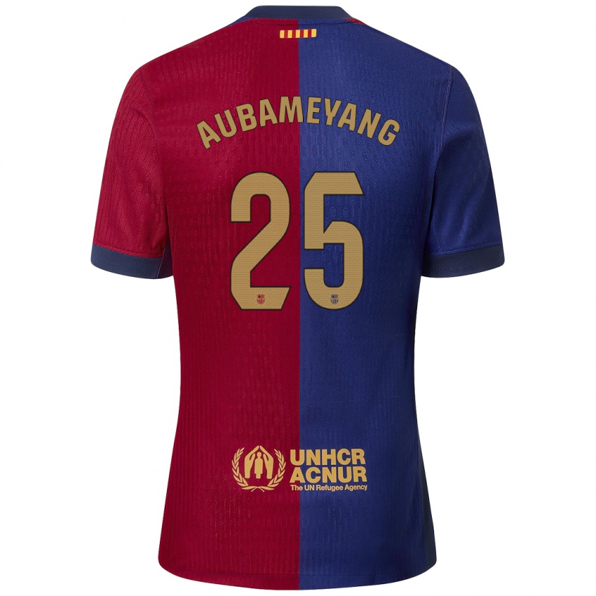 Kinder Pierre Emerick Aubameyang #25 Blau Rot Heimtrikot Trikot 2024/25 T-Shirt Österreich