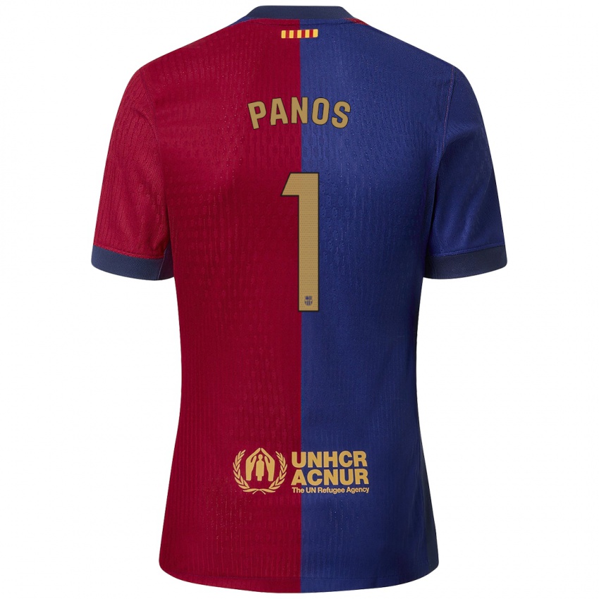 Kinder Sandra Panos #1 Blau Rot Heimtrikot Trikot 2024/25 T-Shirt Österreich