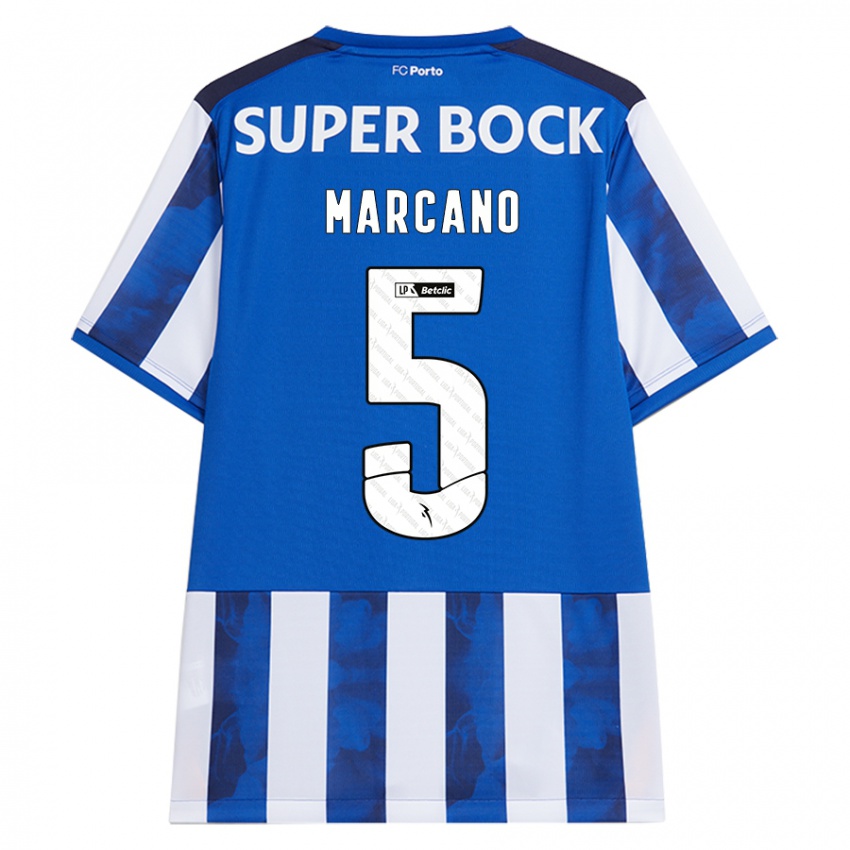 Kinder Ivan Marcano #5 Blau Weiß Heimtrikot Trikot 2024/25 T-Shirt Österreich