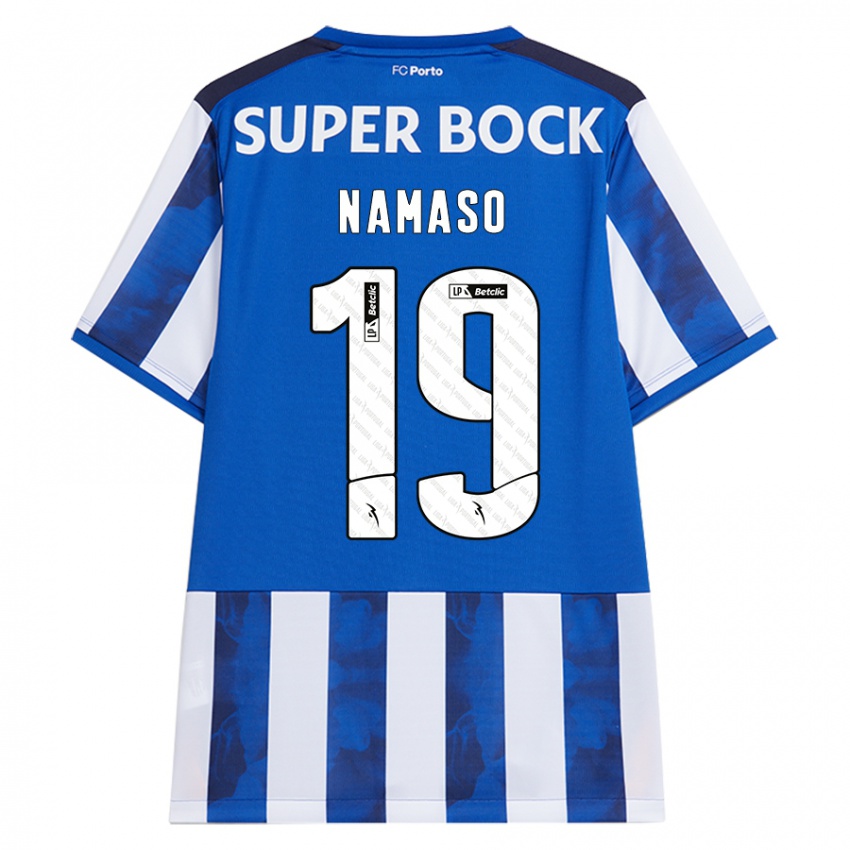 Kinder Danny Namaso #19 Blau Weiß Heimtrikot Trikot 2024/25 T-Shirt Österreich