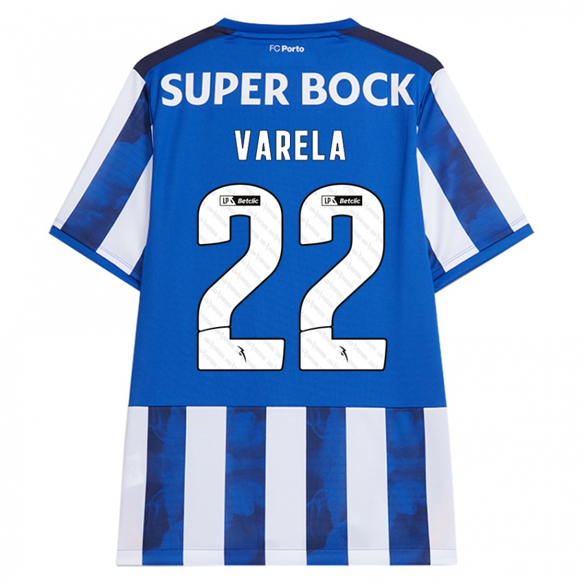 Kinder Alan Varela #22 Blau Weiß Heimtrikot Trikot 2024/25 T-Shirt Österreich